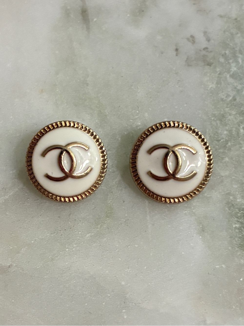 2 Chanel Buttons Metal